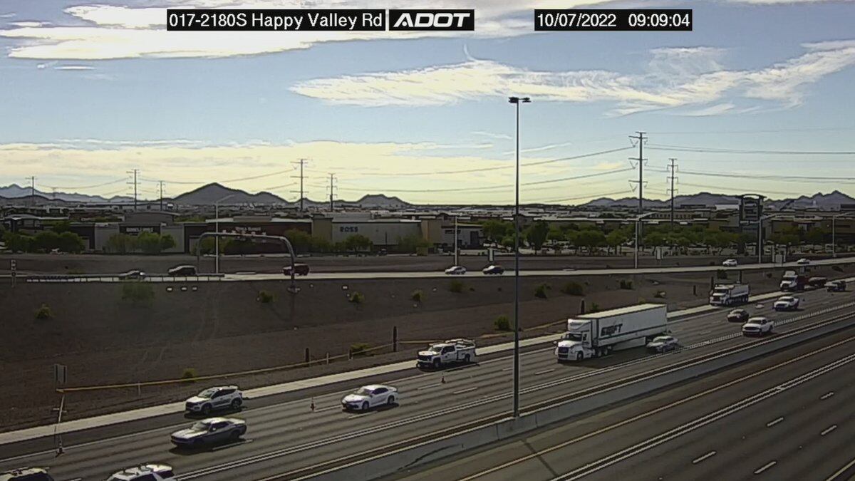 The scene after a deadly hit-and-run on the northbound I-17, north of Happy Valley Rd.