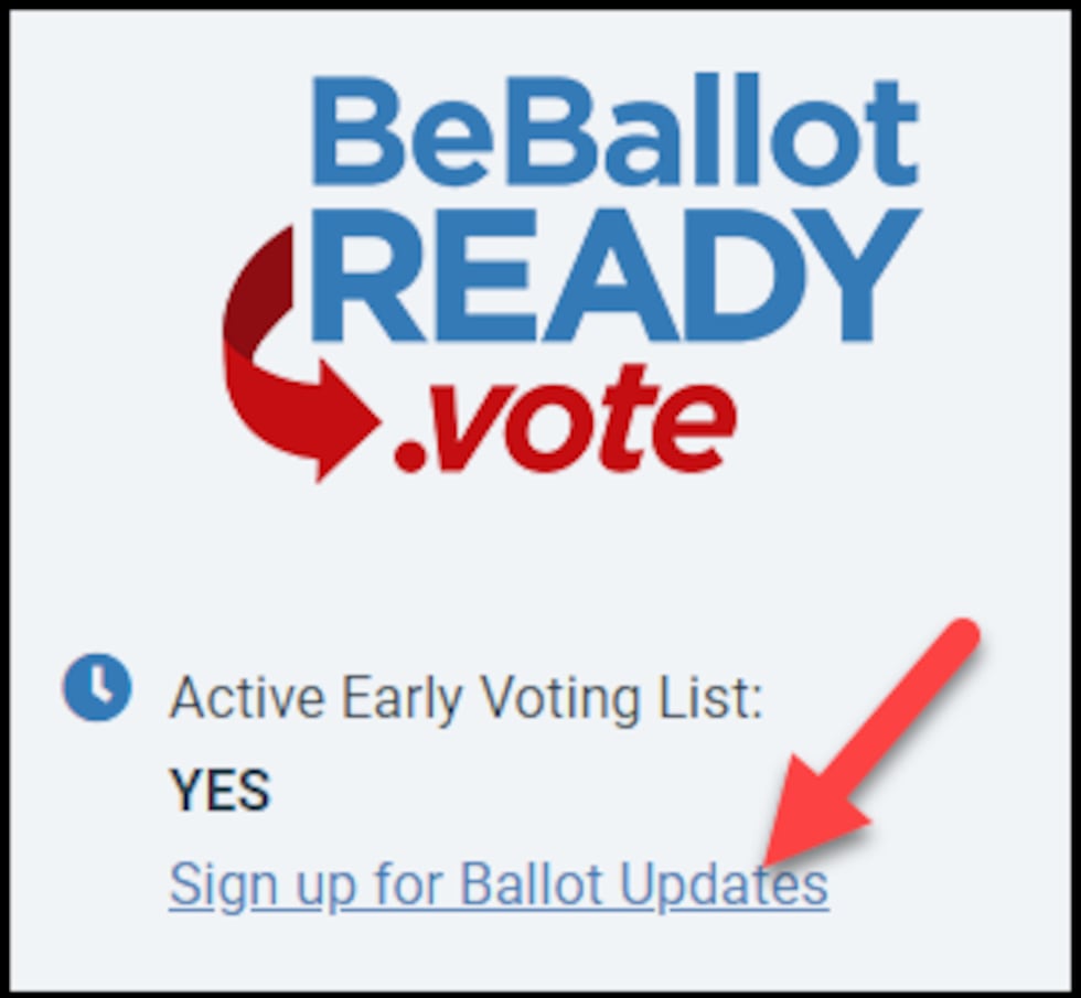 Maricopa County voters can sign up for updates to track when their ballot was officially counted.