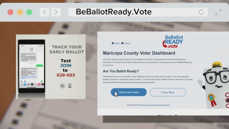 Mail-in voters can track their ballots in Maricopa County, Arizona.
