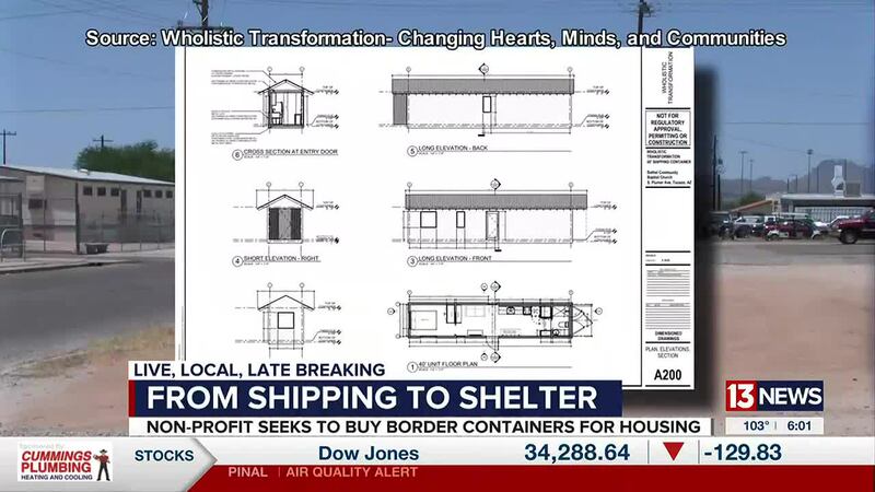 Shipping containers used on the border could provide shelter and community