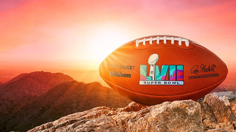 File photo -- The newly released Super Bowl LVII designs center around the landscape and...