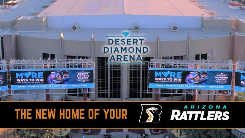 The Arizona Rattlers are moving to Desert Diamond Arena at Glendale's Westgate Entertainment...