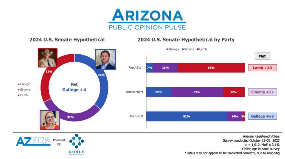 The Arizona Public Opinion Pulse surveyed voters at the end of October 2023.