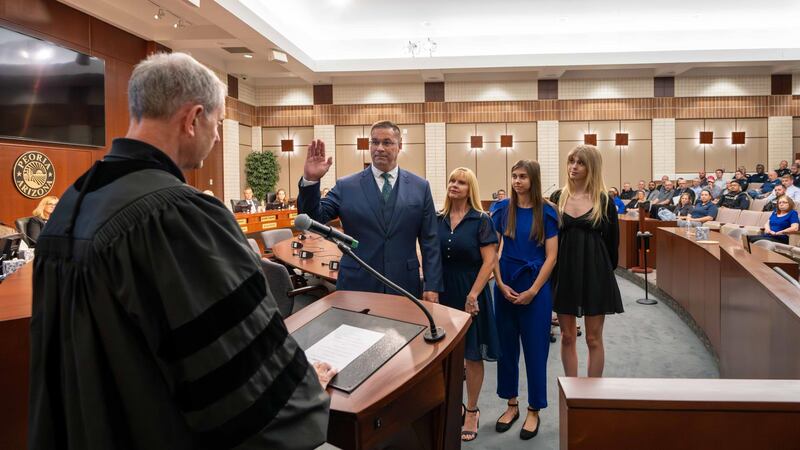 Thomas Intrieri was hired as Peoria's next police chief after serving 28 years with the Mesa...