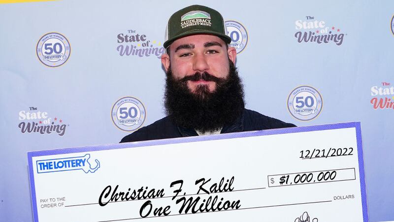 Christian Kalil won $1 million in the lottery while getting gas for his wife.