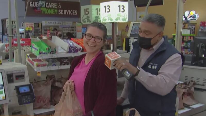 Gibby Parra was the one spreading the news to delighted and grateful shoppers at a Fry's...