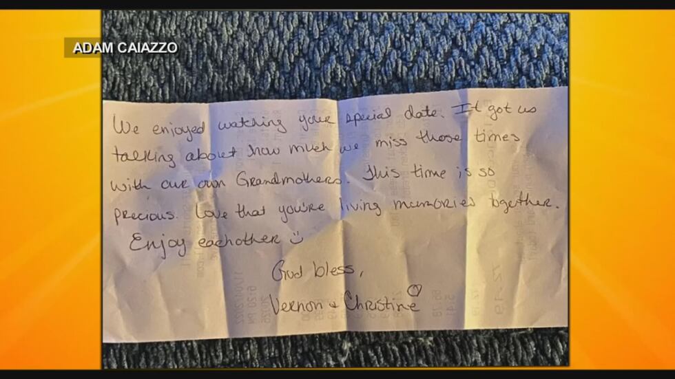 A Valley grandmother and her grandson had their dinner paid for by complete strangers in a...