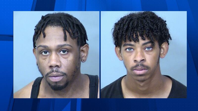Nakeem Evens (left) and Charles Bartlett (right) are accused of breaking into a Mesa...