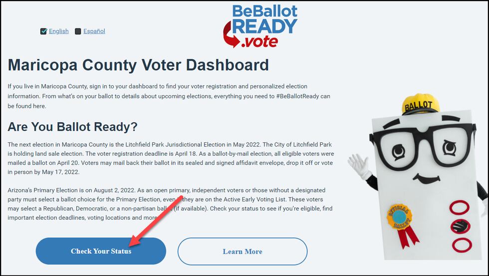 FILE - Snapshot of Be Ballot Ready website