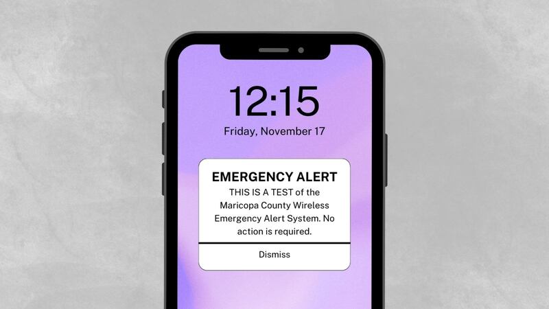 The alert is scheduled to go out at 12:15 p.m.
