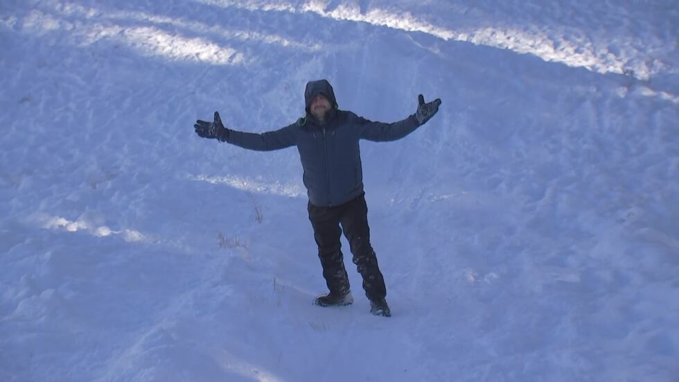 Ian spent Thursday morning showing off the snow in Flagstaff.