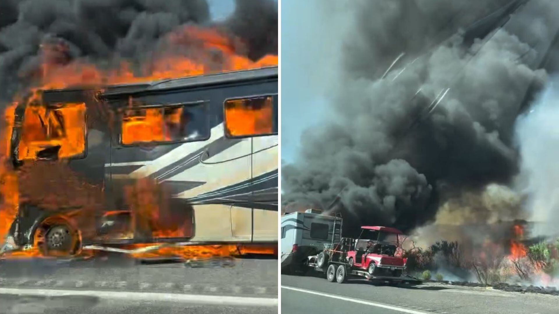 RV fire causes Ironwood Fire, partially closes I-17 near Cordes Lakes - Vimarsana News