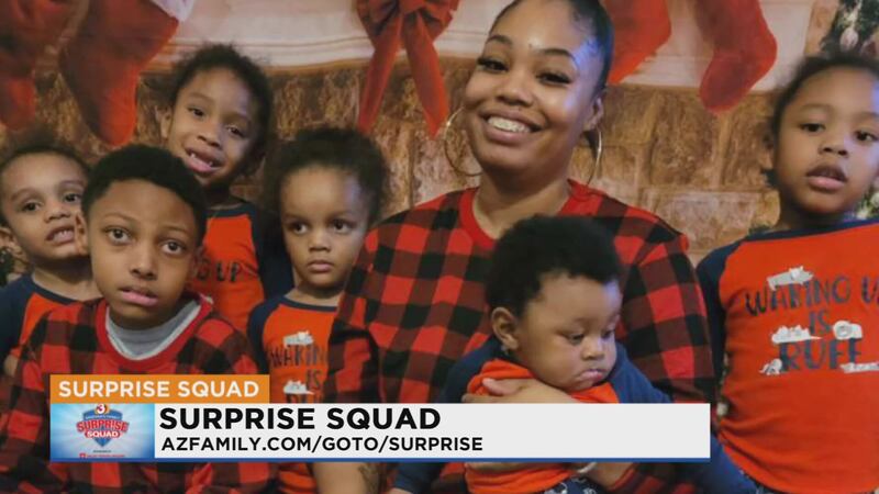 Kim has six kids and recently lost her Glendale home because of a fire.