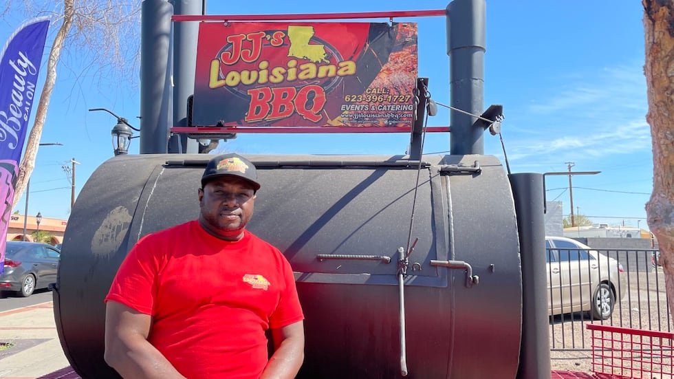 Pitmaster and owner James Johnson of JJ's Louisiana BBQ in Glendale, Arizona.