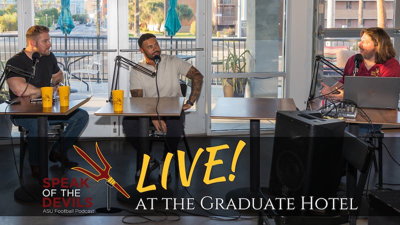 Speak of the Devils podcast LIVE at Graduate Hotel