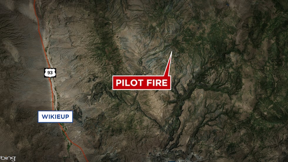 The Pilot Fire is burning about 20 miles to the east of Wikieup.