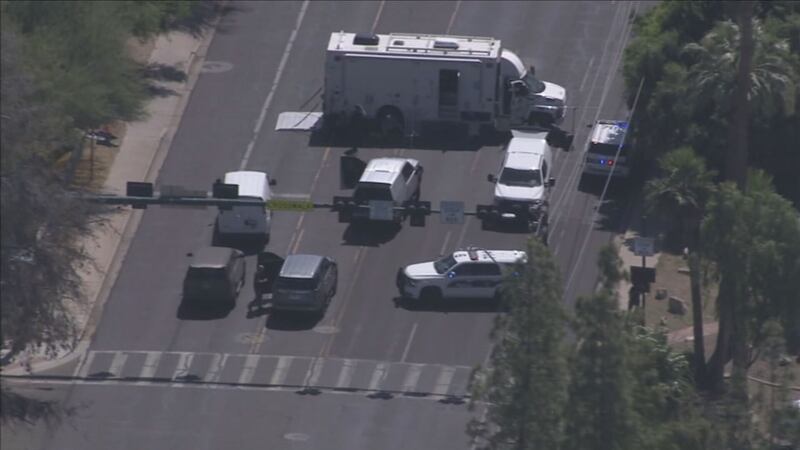 A heavy police presence could be seen near 5th Street and Bethany Home Road.