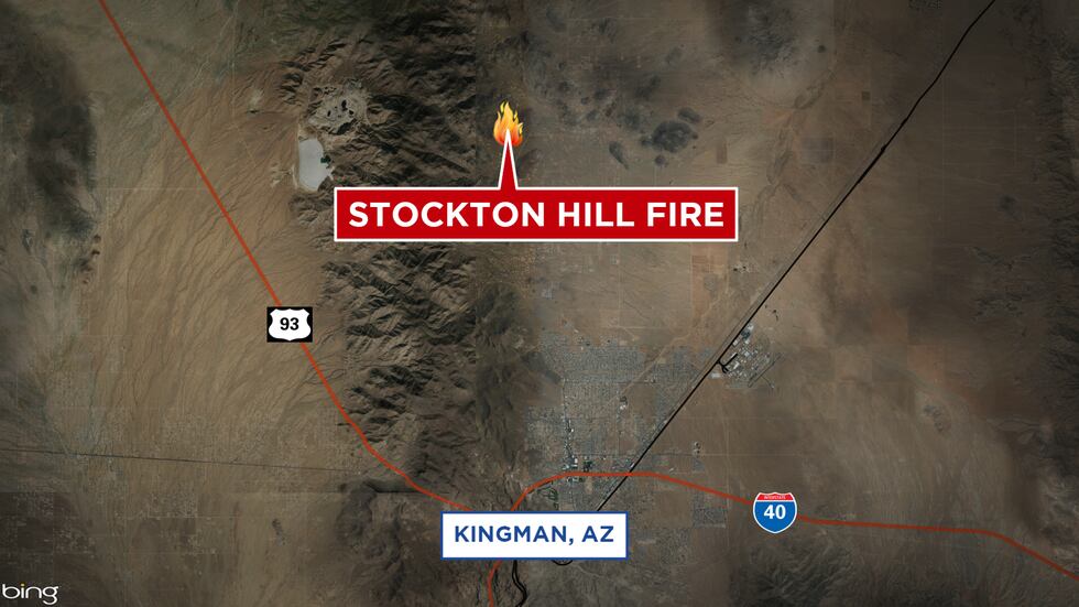 The Stockton Hill fire has been burning north of Kingman since Tuesday.