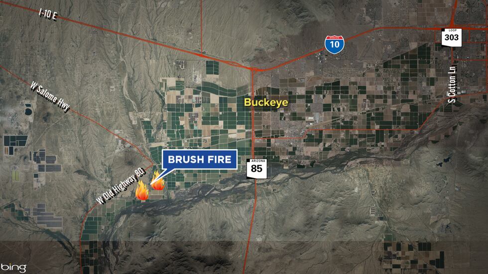 The fire began around 2 p.m. near the Old US 80 Highway and Arlington Road.