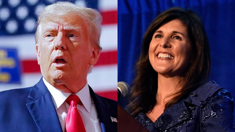 File photo - Donald Trump (left) and Nikki Haley (right)