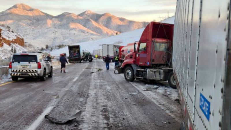 Multiple crashes were reported on SR-87 due to ice-covered roadways Tuesday morning.