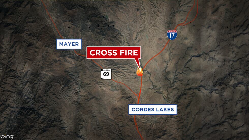 The Cross Fire shut down the I-17 near Cordes Lakes between State Route 89 and State Route 196...